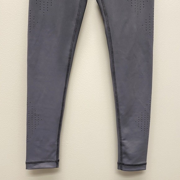Vina Ombre Leggings Size XS Midrise Laser Cut Diamond Pattern Black Gray $98 - Picture 4 of 9